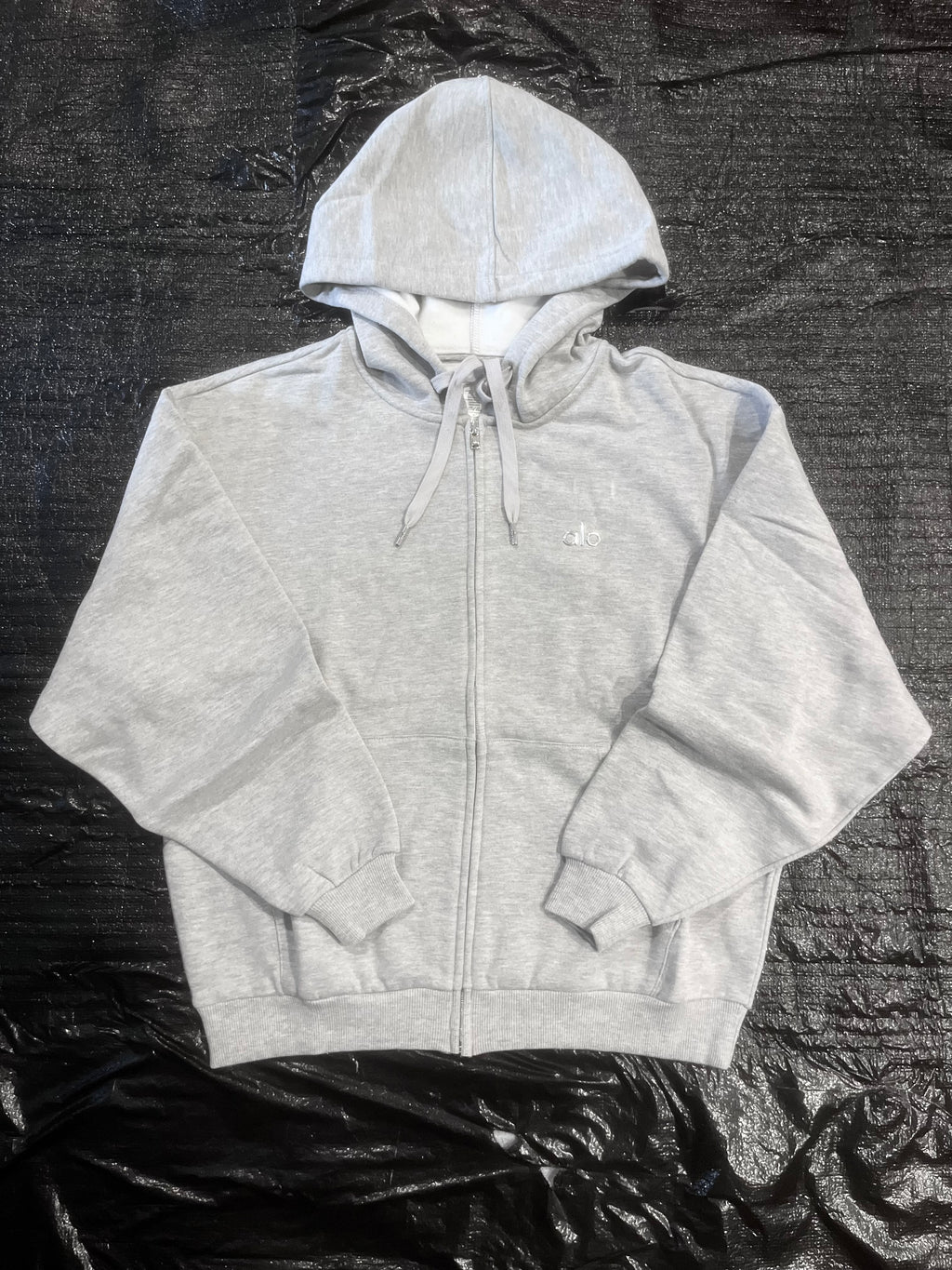 grey full zip
