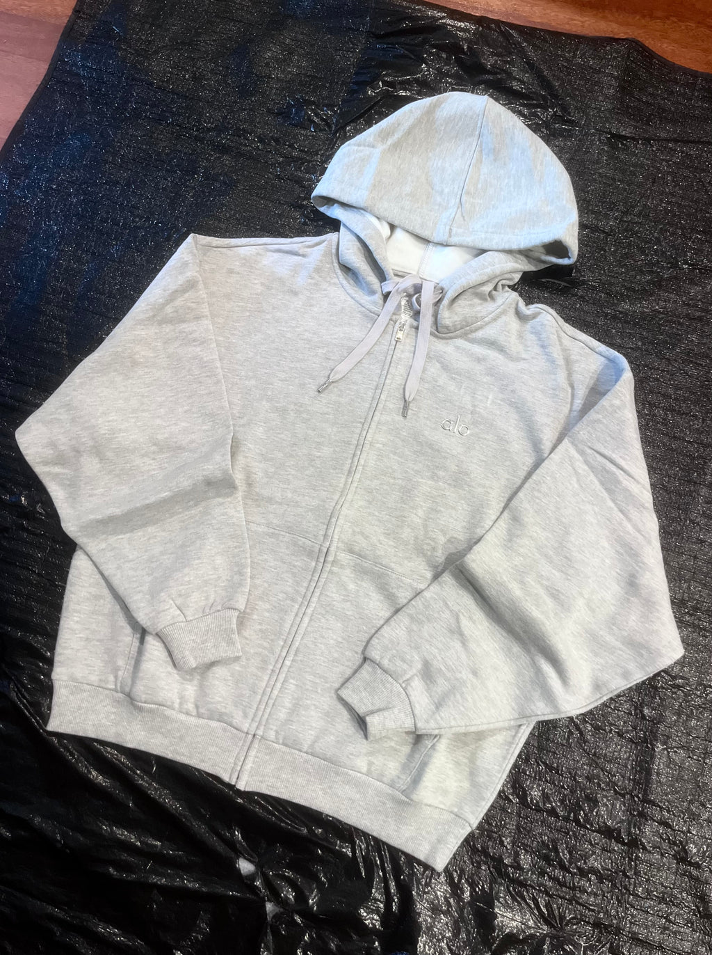 grey full zip